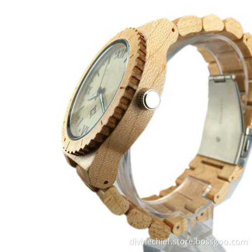 Customize High Quality Natural Wood Watch 3 ATM Water Proof Unisex Style Watch